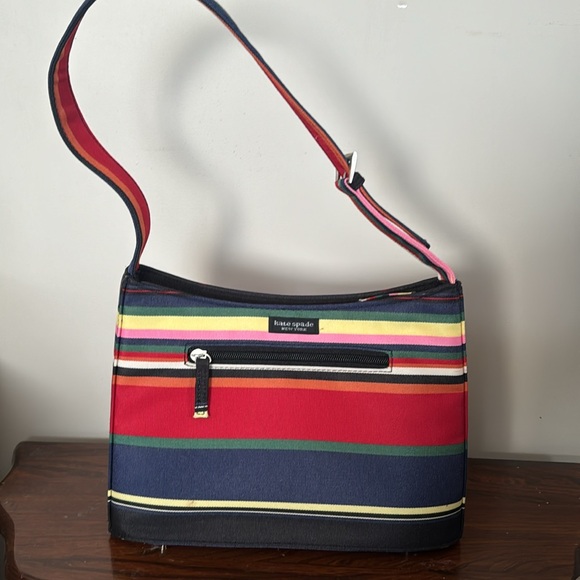 Vintage striped Kate Spade New York bag with feet - Picture 4 of 6